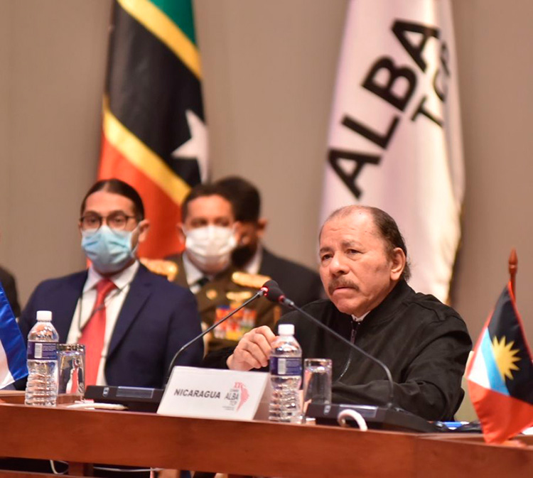 Intervención de Daniel Ortega, presidente de Nicaragua, en la XX Cumbre ALBA-TCP. / Foto: Omara García Mederos / ACN