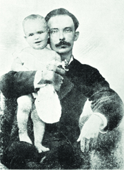 Jose Marti retrato junto a su hijo Jose Francisco Nueva York 1880